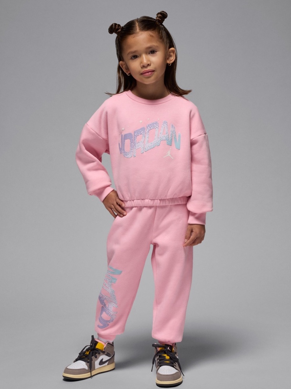 Jordan Jumpman Club Pink Bubble Fleece 2T Toddler Girl Sweatshirt & Joggers Set
